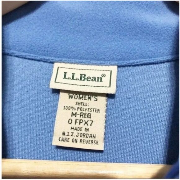 L.L. Bean Womens Blue Fleece Vest M-REG Polyester Zip Front Sleeveless - Picture 4 of 4